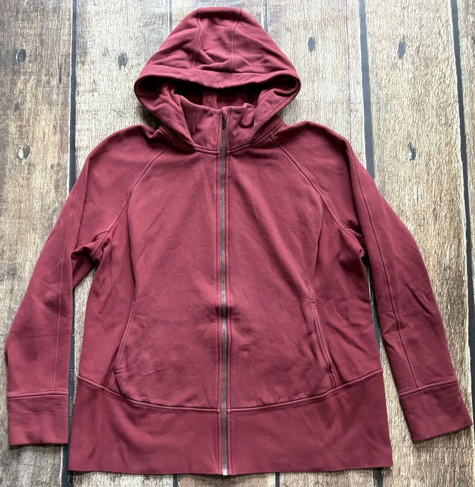 LULULEMON HOODED RADIANT JACKET WINE WOMENS SIZE 20 GREAT CONDITION - Image 1 of 4