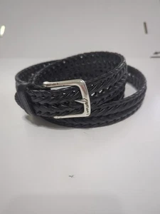 Cinturón trenzado negro doble tejido en V ajustable Dockers para hombre talla 50/125 usado en excelente estado - Imagen 1 de 13
