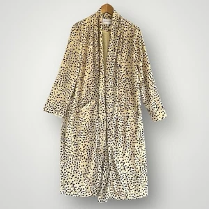 Cappotto lungo spolverino cupcakes e cashmere giacca stampa animalier donna taglia M nuovo senza etichette - Foto 1 di 10