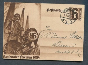 German Reich WW II : Labor day stationary from 1934 - used - Picture 1 of 2