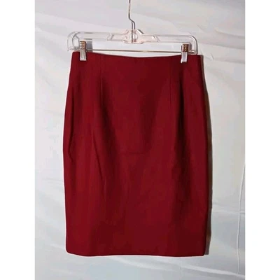 Falda de lana granate vintage Rena Rowan para mujer Saville 10 totalmente forrada con cremallera Foto 1 de 4