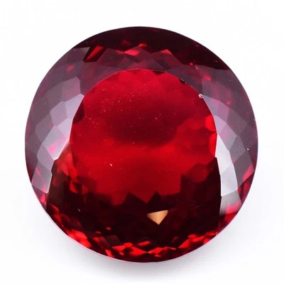 Lustrous 59 ct Natural Red Almandine Garnet Round Cut Certified Loose Gemstone - Image 1 of 4