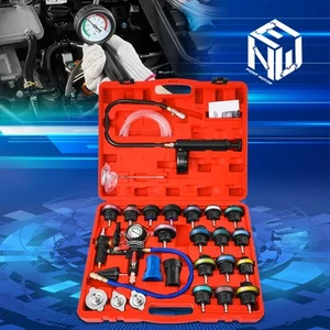 28Pcs Cooling System Leak Test and Pneumatic Purge Fill Set w/ Adapter Caps - Picture 1 of 7