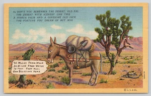 Tarjeta postal Burrow in the Desert cómic pregunta respuesta lino - Imagen 1 de 2