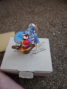GROLIER DISNEY CHRISTMAS MAGIC VINTAGE ORNAMENT-GENIE FROM ALADDIN W/BOX - Picture 1 of 2