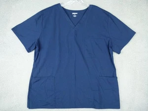Scrubstar 2X-Large Navy Unisex V-Neck Medical Scrub Top - Picture 1 of 4