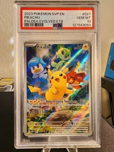Pikachu 027 Sv: Pokemon Scarlet & Violet Etb Promo Card Holo PSA Gem Mint 10 - Picture 1 of 3