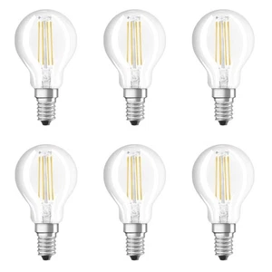 6 x Osram LED Filament Tropfen 4W = 40Watt E14 klar 470lm warm Schalter DIMMBAR - Bild 1 von 8