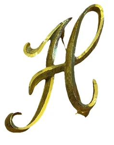 Vintage signierte MAMSELLE Buchstabe "H" Anstecknadel Brosche. - Bild 1 von 3