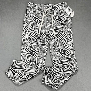 Daily Practice Anthropologie Printed Joggers Sweatpant Zebra print Large 30x26 - Picture 1 of 19