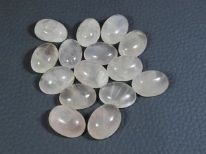 10X14MM Natural Rose Quartz Oval Cabochon Loose Gemstone 15Pcs Lot 100Cts. r480 - Picture 1 of 9