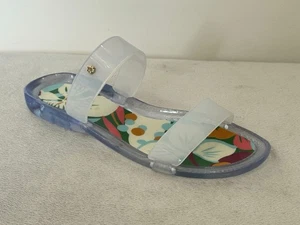 Ted Baker Clear Multi Jelly Blue/Green Floral Womens Flat Sandals Size 37 UK 4 - Picture 1 of 9
