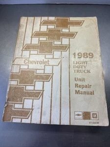 1989 Chevrolet Light Duty Trucks Factory Unit Repair Service Manual ST33389 - Picture 1 of 24