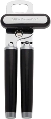 Ergonomic Stainless Steel Can and Bottle Opener - Easy Grip, Black - Image 1 of 4