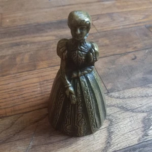 Vintage Solid Bronze/Brass Bell Victorian Woman Collectable Decorative 3.75 " - Picture 1 of 6