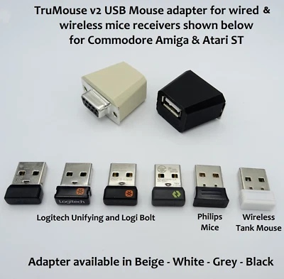 Atari/Amiga USB Mouse Adapter - True USB HID Adapter with case colour choice - Image 1 of 4