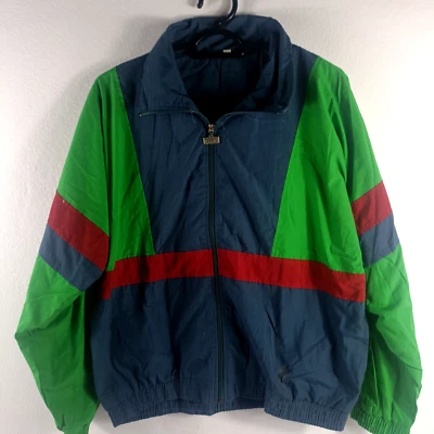 Vintage Full Zip Long Sleeve Multi Color Windbreaker Jacket Mens Size XL - Image 1 of 2