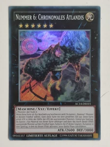 Yu-gi-oh! Numero 6 Cronomalia Atlandis SUPER RARA - Tedesca - Foto 1 di 1