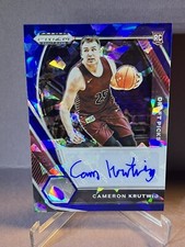2021-22 Panini Prizm Draft Picks Blue Ice /75 Cameron Krutwig #DP-CKR Auto