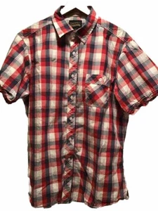 Cremieux Classics Shirt Men's XL Slim Fit Button Up Short Sleeve Plaid Red - Picture 1 of 4