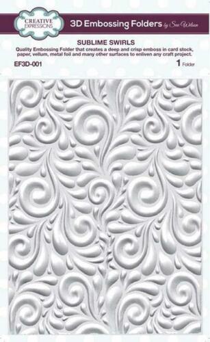 Creative Expressions 3D Embossing Folder 5.3/4 X 7.5 CHOOSE From Various Designs