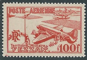 1948 OCCUPAZIONE TERRITORIO MILITARE FEZZAN POSTA AEREA 100 F MH * - I49-3 - Picture 1 of 1