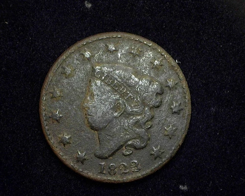 HS&C: 1823/2 Large Cent Coronet F Corrosion - US Coin Cover