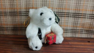 COCA COLA ~ Polar Bear ~ 3.5" Plush Toy Stuffed Animal ~ Ornament ~ 1996 Vintage - Picture 1 of 8