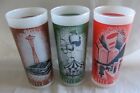 1962 SEATTLE WORLD’S FAIR FROSTED TUMBLERS CENTURY 21 SET OF 3