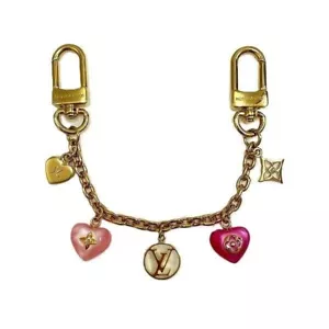 LOUIS VUITTON LV Beloved Family Bag Charm Monogram Flower Heart M01000 Free ship - Picture 1 of 8