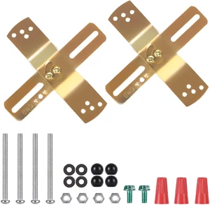 Light Fixture Mounting Brackets, 180° Adjustable Mounting Plates, Universal Ligh - Picture 1 of 12