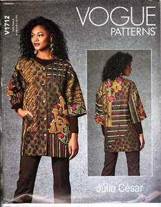 Vogue V1712 Julio Cesar Misses Lined Jacket Sewing Pattern New Size XS to XL - Picture 1 of 2