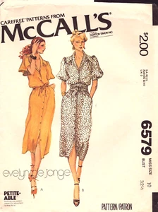 McCall's 6579 ~ Misses' Buttoned Front Dress w/Shawl Collar Side Seam Pockets-10 - Picture 1 of 4