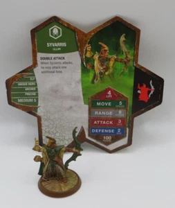 Heroscape SYVARRIS Ullar Elf Unique Hero with army card Hasbro 2004 #128 - Picture 1 of 5