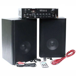 E-Lektron BK55 Bluetooth Power HiFi Amplifier Monitor Wooden Speaker Home Stereo - Picture 1 of 11
