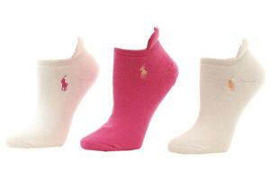 Polo Ralph Lauren Women's Heel Tab 3-Pairs Socks 9-11 Fits Shoe 4-10.5