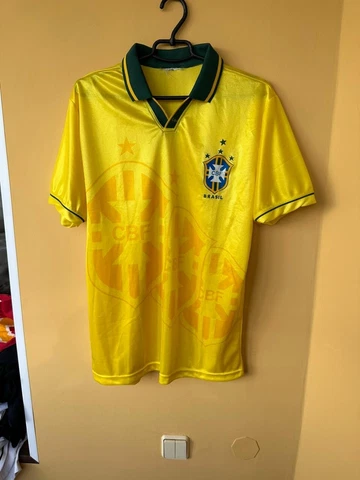 BRAZIL 1993 1994 HOME SHIRT BRASIL FOOTBALL SOCCER JERSEY REPLICA SIZE M Cover