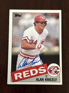 1985 Topps gehandelte Baseballkarte ALAN KNICELY #68T ROT - Bild 1 von 2