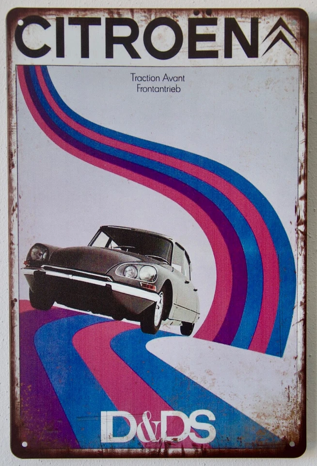 MARKENLOS CITROEN D&DS Frontantrieb Retro Blechschild 20x30cm Nostalgie Geschenk