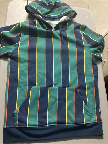 VETEMENTS Felpa con cappuccio Trademark Brooklyn Cloth Mfg Co a righe verde multicolore pullover media