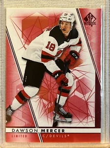 2022-23 SP Authentic Hockey Limited Red #17 Dawson Mercer Devils - Picture 1 of 2