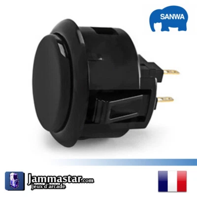 Boutons originaux Sanwa OBSFE-30 Silencieux - Genuine - Silent - Noir - Black