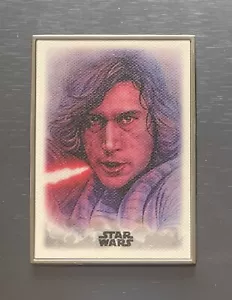 Kylo Ren 2019 Star Wars Stellar Reproduction Sketch Dan Bergren /100 #83 - Picture 1 of 3