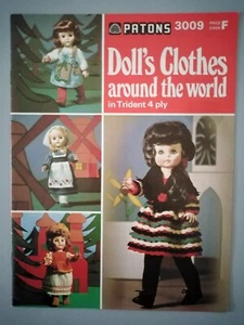 DOLL'S CLOTHES AROUND THE WORLD (9countries) Knitting Pattern - Patons 3009, NEW - Picture 1 of 8
