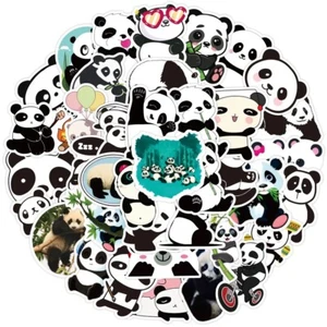 10 Random Cartoon Panda Stickers Animal Decals Laptop Hydro Yeti Free Shipping! - Picture 1 of 6