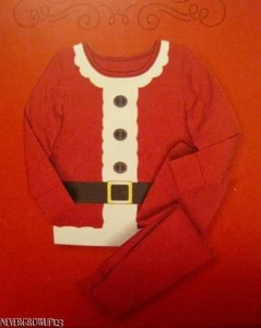 WONDERSHOP~2 PC COTTON CHRISTMAS SANTA PAJAMAS~PJS~18M~4~5~8~10~12~GIRL~BOY~NWT - Picture 1 of 7