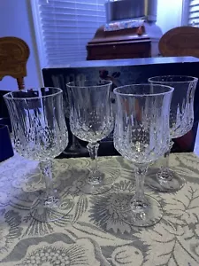 Cristal D'Arques Longchamp 24% Lead Crystal Wine Glasses 5 3/4 Oz Set Of 4 NIB - Picture 1 of 9