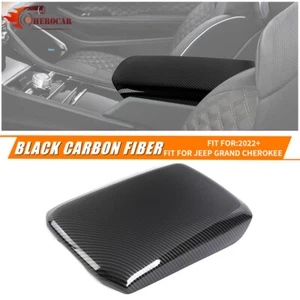 Cubierta de caja de reposabrazos central de fibra de carbono para Grand Cherokee 2022+ accesorios - Imagen 1 de 9