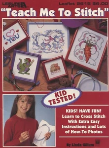 Leisure Arts Counted Cross Stitch Teach Me To Stitch Leaflet Linda Gillum - Picture 1 of 2