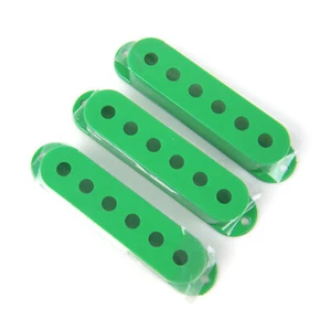 Strat Style Single Coil Guitar Pickup Cover Set, Pole 50mm Green - Picture 1 of 5
